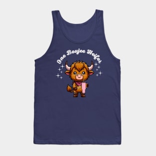 Boujee Heifer Highland Cow Valentines Day Farmyard Animal Tank Top